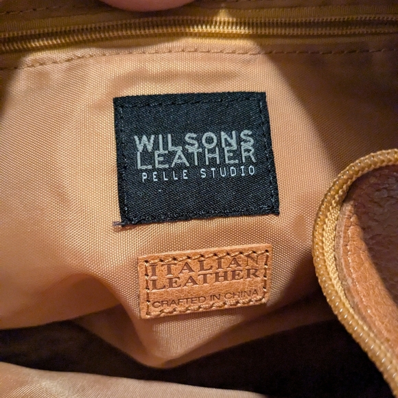 Wilson’s Leather Pelle Studio Warm Medium Brown Leather Shoulder Bag - Picture 7 of 8